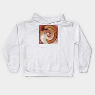 pink and gold whirl Kids Hoodie